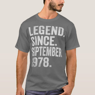 Legende sinds september 1978 44 jaar oud en 44e ge t-shirt