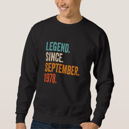 Legende sinds september 1978 44e verjaardag trui (Voorkant)