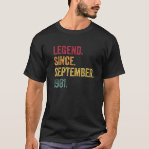 Legende sinds september 1981 40e verjaardag Gift 4 T-shirt