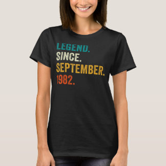 Legende sinds september 1982 40e verjaardag 40 jaa t-shirt
