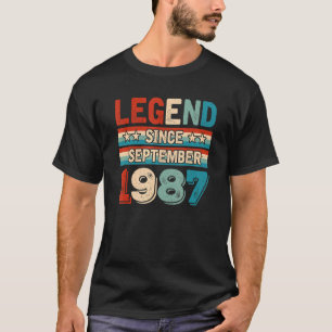 Legende sinds september 1987 Retro 35 jaar oud 35e T-shirt