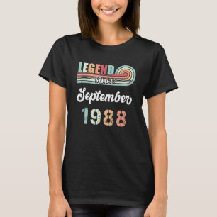 Legende sinds september 1988 34 jaar oude Vintage  T-shirt
