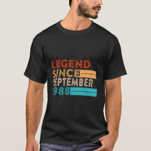 Legende sinds september 1988 35 jaar oud 35e geboo t-shirt