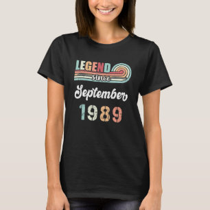 Legende sinds september 1989 33 jaar oude Vintage T-shirt