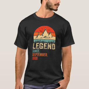 Legende sinds september 1989 Retro 33 jaar oud 33r T-shirt