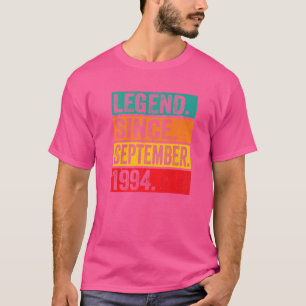 Legende sinds september 1994 28e verjaardag 28 jaa t-shirt