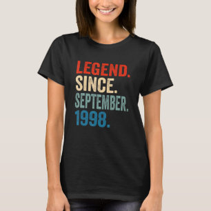 Legende sinds september 1998 24e verjaardag 24 jaa t-shirt