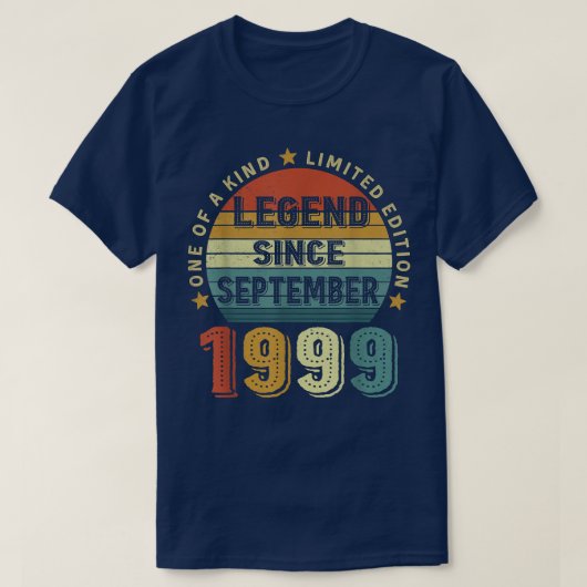 Legende sinds september 1999 23e verjaardag 23 jaa t-shirt (Design voorkant)