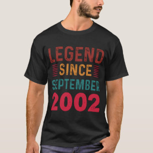 Legende sinds september 2002 verjaardag t-shirt