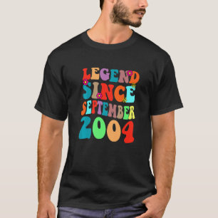 Legende sinds september 2004 vogelretro t-shirt