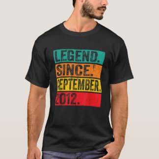 Legende sinds september 2012 10e verjaardagscadeau t-shirt
