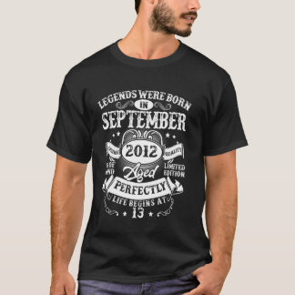 Legende sinds september 2012 Vintage Retro 13e Geb T-shirt