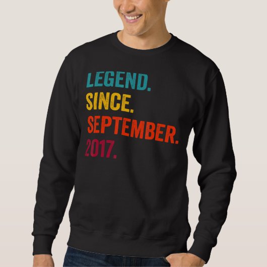 Legende sinds september 2017 5e verjaardag 5 jaar trui (Voorkant)