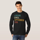 Legende sinds september 2018 4e verjaardag 4 jaar t-shirt (Voorkant volledig)