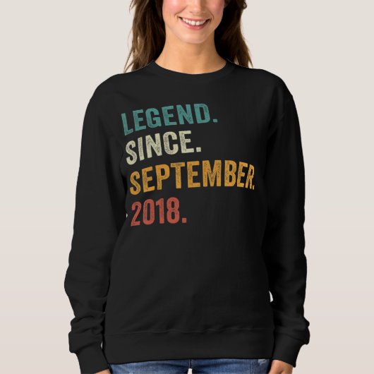 Legende sinds september 2018 4e verjaardag 4 jaar trui (Voorkant)