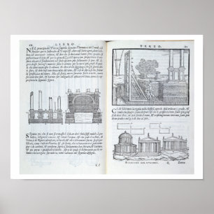 Legende stichtingen, van "Della Architettura", pub Poster
