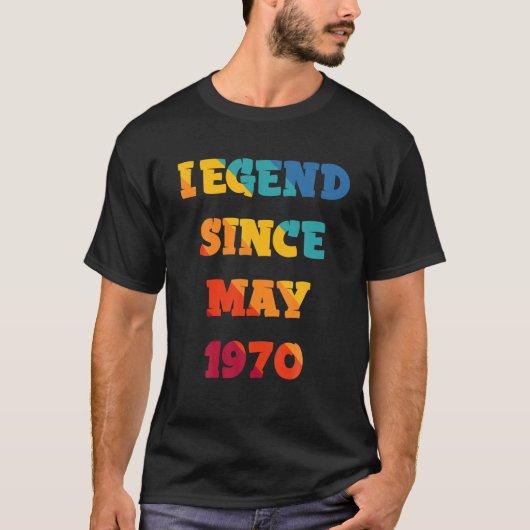  legende TEEBIM Retro sinds mei 1970 Geweldige T-shirt (Voorkant)