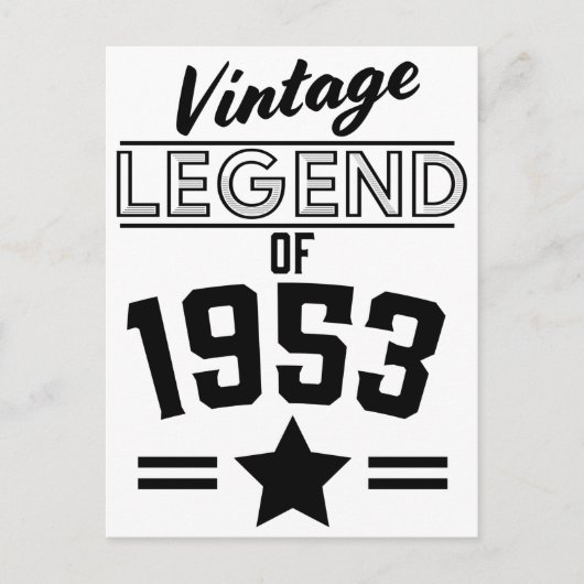 Legende uit 1953 briefkaart (Voorkant)