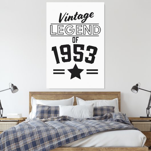 Legende uit 1953 canvas afdruk (Insitu (Slaapkamer))