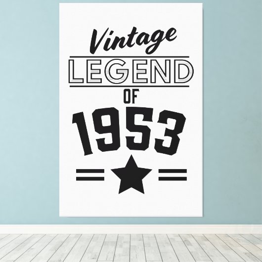 Legende uit 1953 canvas afdruk (Insitu (Houten vloer))