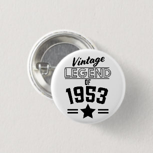 Legende uit 1953 ronde button 3,2 cm