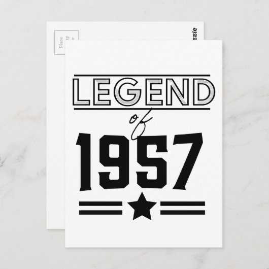 Legende uit 1957 briefkaart (Voorkant / Achterkant)