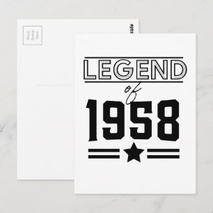 Legende uit 1957 op ansichtkaart briefkaart