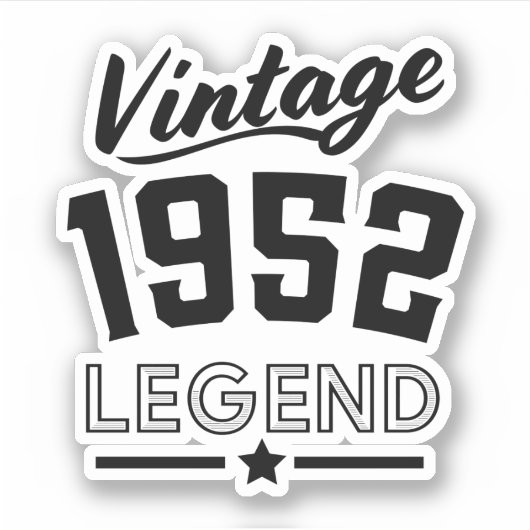  legende van 1952 sticker (Voorkant)