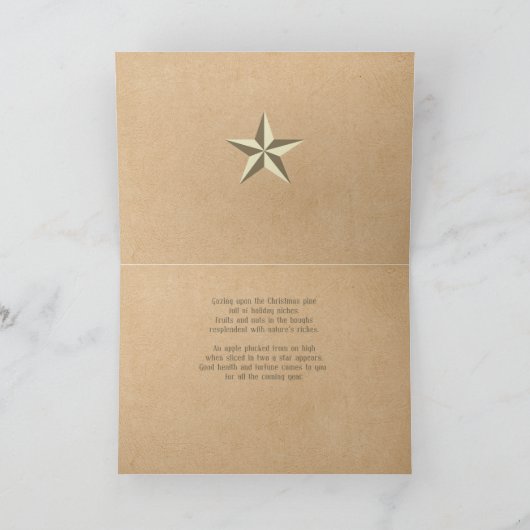 Legende van Apple Feestdagen Kaart (Binnen)