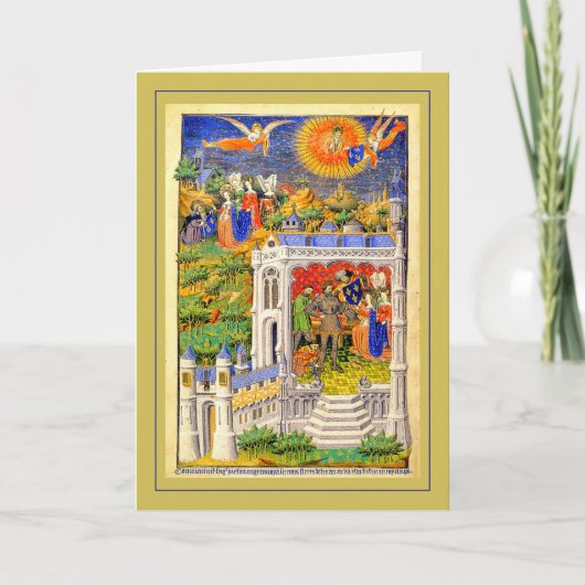 Legende van de Franse goudvaar de Lis Feestdagen Kaart (Voorkant)