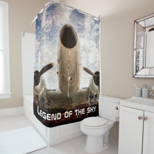 Legende van de hemel aanpasbaar douchegordijn (In situ)