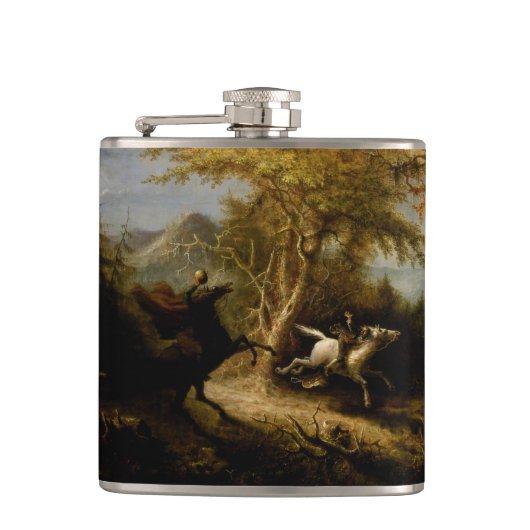 Legende van de Koploze Ruiter Halloween Geest Heupfles (Voorkant)