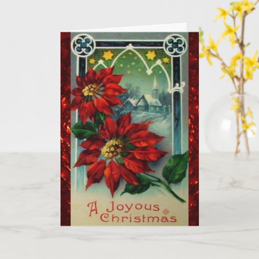  legende van de Poinsettia kerst Kaart (Gele Bloem)