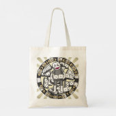 Legende van de Sock Monkey Domino Tote Bag (Achterkant)