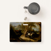 Legende van Headless Horseman Halloween Ghost Badge (Voorkant met intrekbare)