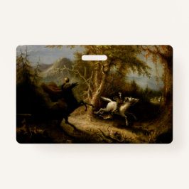 Legende van Headless Horseman Halloween Ghost Badge