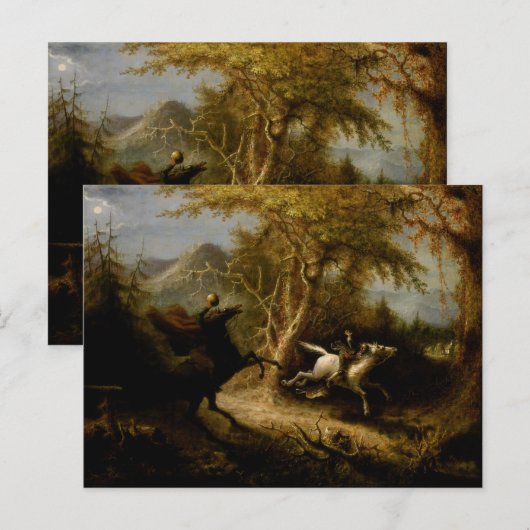 Legende van Headless Horseman Halloween Ghost Briefkaart (Voorkant / Achterkant)