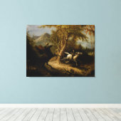 Legende van Headless Horseman Halloween Ghost Canvas Afdruk (Insitu (Houten vloer))