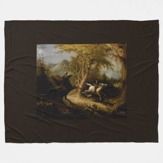 Legende van Headless Horseman Halloween Ghost Fleece Deken (Voorkant (Horizontaal))