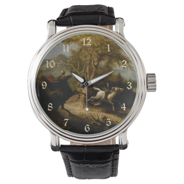 Legende van Headless Horseman Halloween Ghost Horloge (Voorkant)
