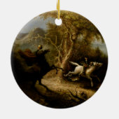 Legende van Headless Horseman Halloween Ghost Keramisch Ornament (Achterkant)