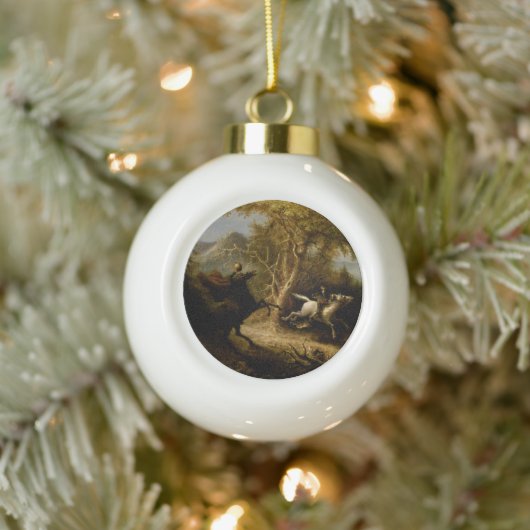 Legende van Headless Horseman Halloween Ghost Keramische Bal Ornament (Boom)