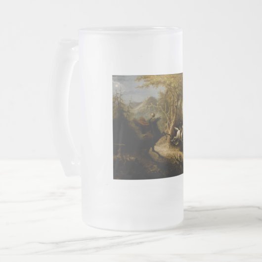 Legende van Headless Horseman Halloween Ghost Matglas Bierpul (Voorkant links)