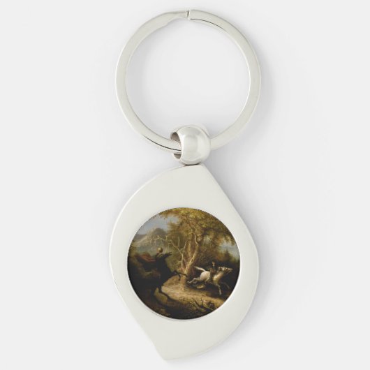 Legende van Headless Horseman Halloween Ghost Sleutelhanger (Voorkant)