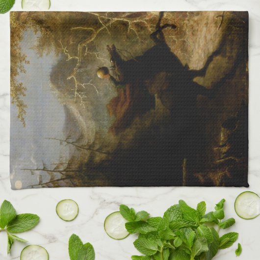 Legende van Headless Horseman Halloween Ghost Theedoek (Gevouwen)