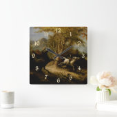 Legende van Headless Horseman Halloween Ghost Vierkante Klok (Huis)