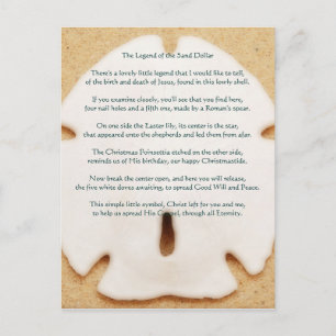 Legende van het Briefkaart van de zand-dollar