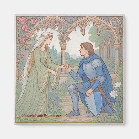 Legende van Lancelot en Guinevere Magneet (Voorkant)