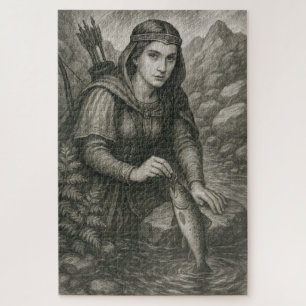 Legende van Mathilde en de Forel van Orval, België Legpuzzel