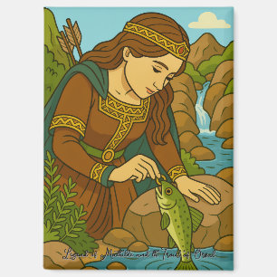Legende van Mathilde en de Forel van Orval, België Magneet